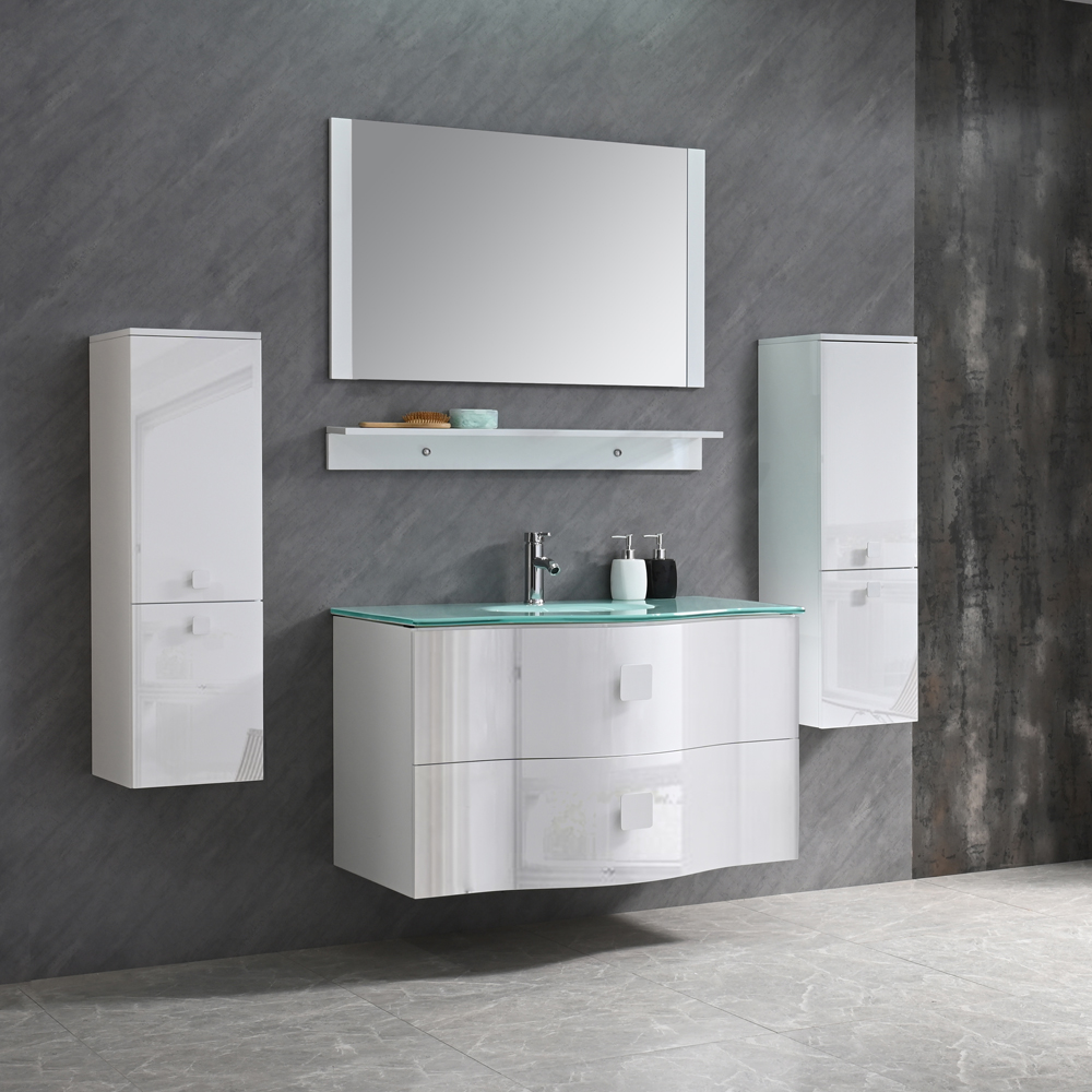 Glass sink bathroom cabinet MF-2260