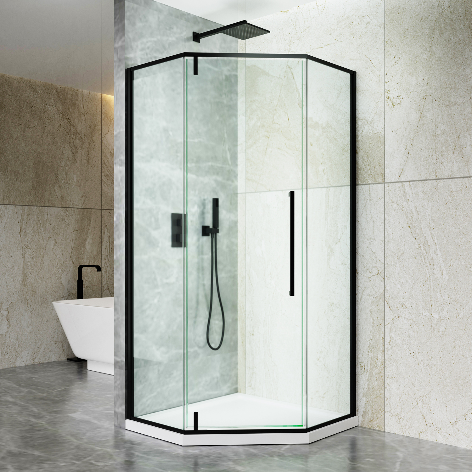 Luxury glass shower cabin SE-2454